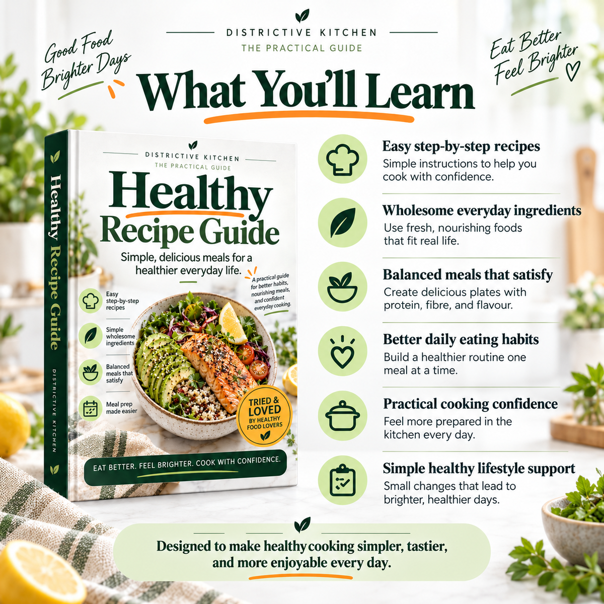 Healthy Recipe Guide By Distryctive – Flexible Monthly Plans